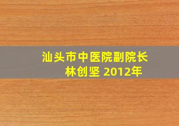 汕头市中医院副院长 林创坚 2012年